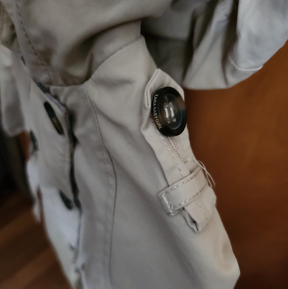 Zara BabyGirl 18/24 Months Trench Coat - Picture 7 of 13